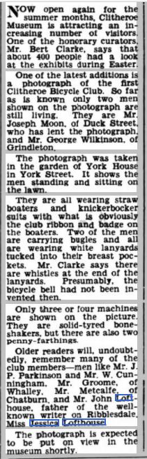 Museum- photo bicycle club  13-4-1956